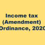 Income tax (Amendment) Ordinance, 2020