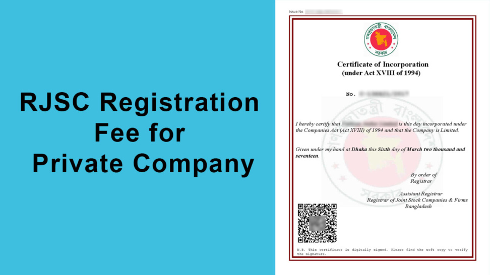 RJSC Registration Fee for Private Company