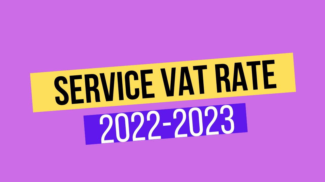 Service Vat Rate 2022-2023
