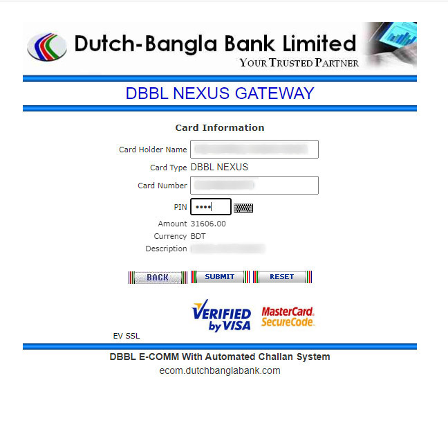 DBBL Nexus Payment Gateway