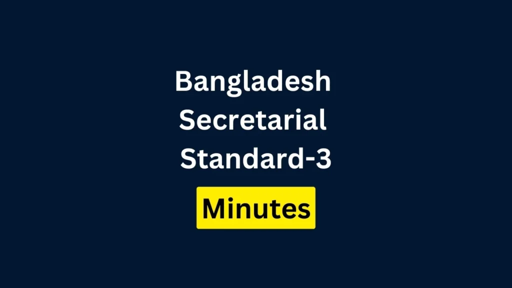 Bangladesh Secretarial Standard-3