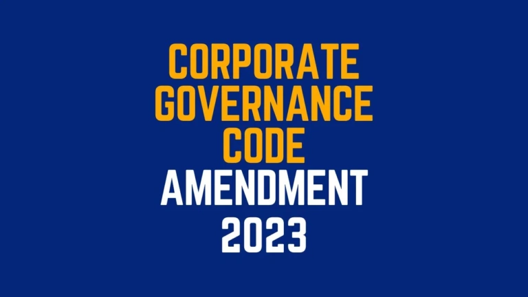 Corporate Governance Code Amendment 2023