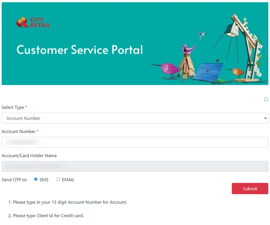 City Bank Customer Service Portal