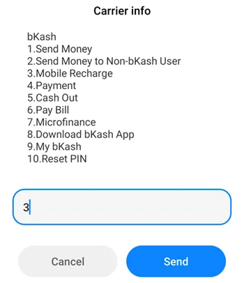 bkash to mobile recharge