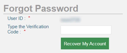 Recover my password OTP
