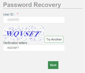 Recover password from E TIN