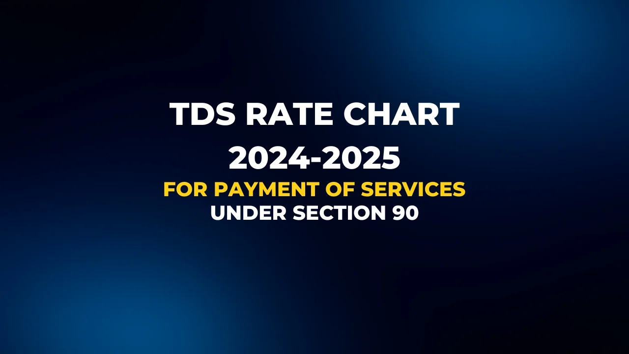 TDS Rate 2024-2025 for Payment of Services