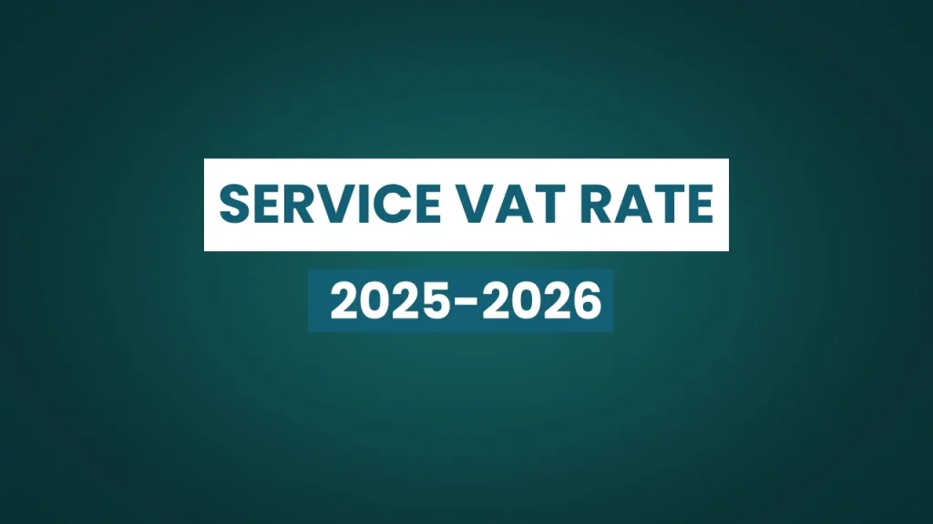 Service VAT Rate 2025-2026