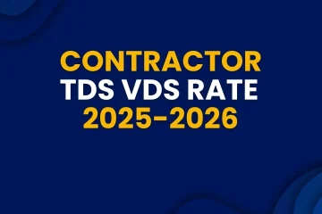 Contractor TDS VDS Rate 2025-2026