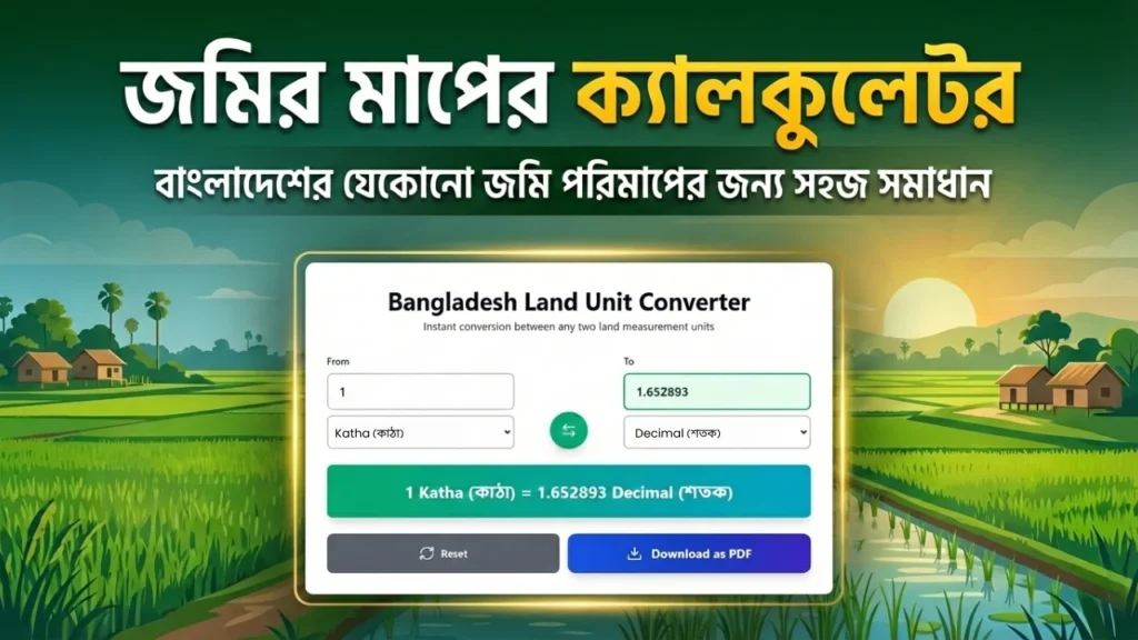 Bangladesh land measurement calculator
