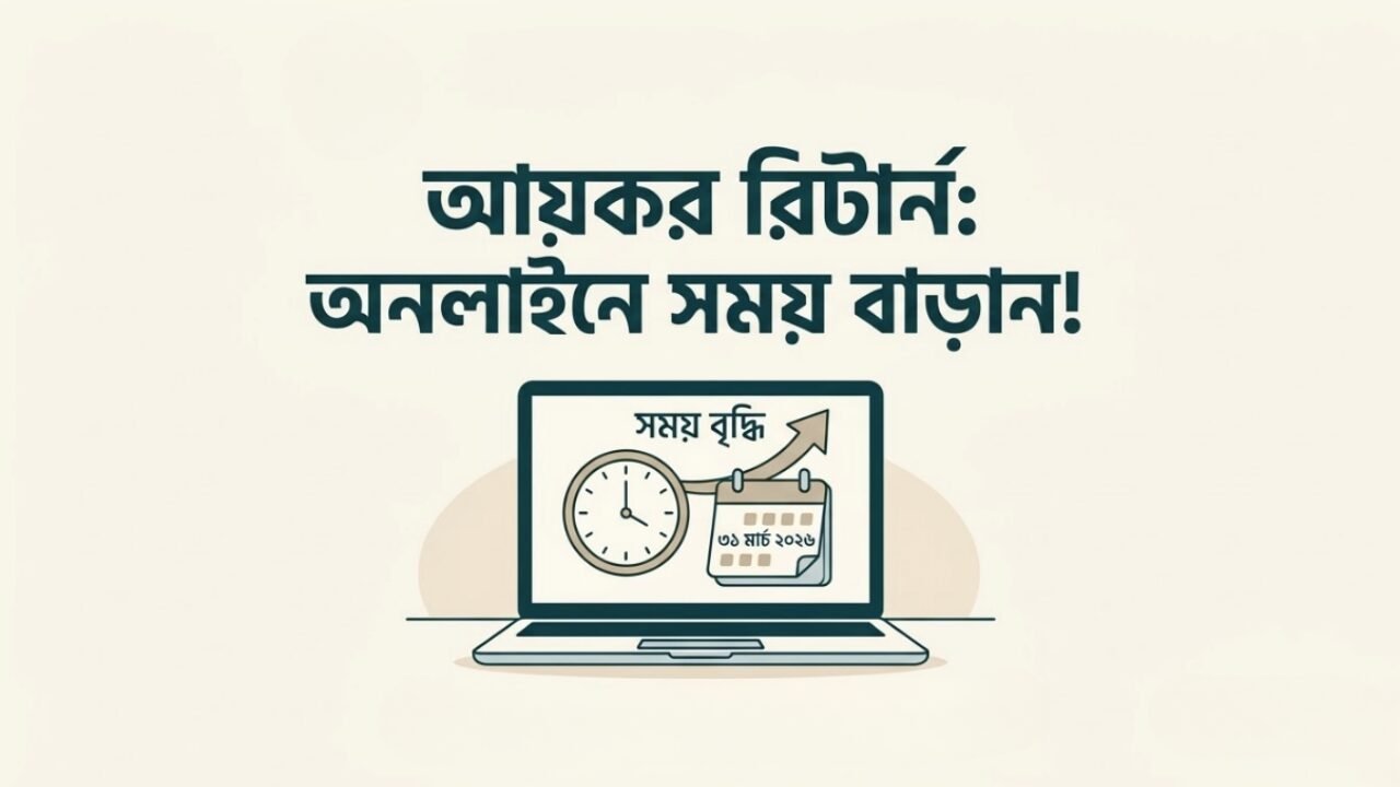 অনলাইনে আয়কর রিটার্ন জমার সময় বৃদ্ধির আবেদন কীভাবে করবেন? Online Return Filing Time Extension