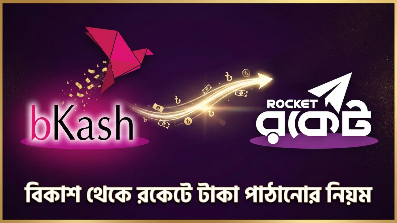 বিকাশ থেকে রকেটে টাকা পাঠানোর নিয়ম ২০২৬ bkash to rocket send money