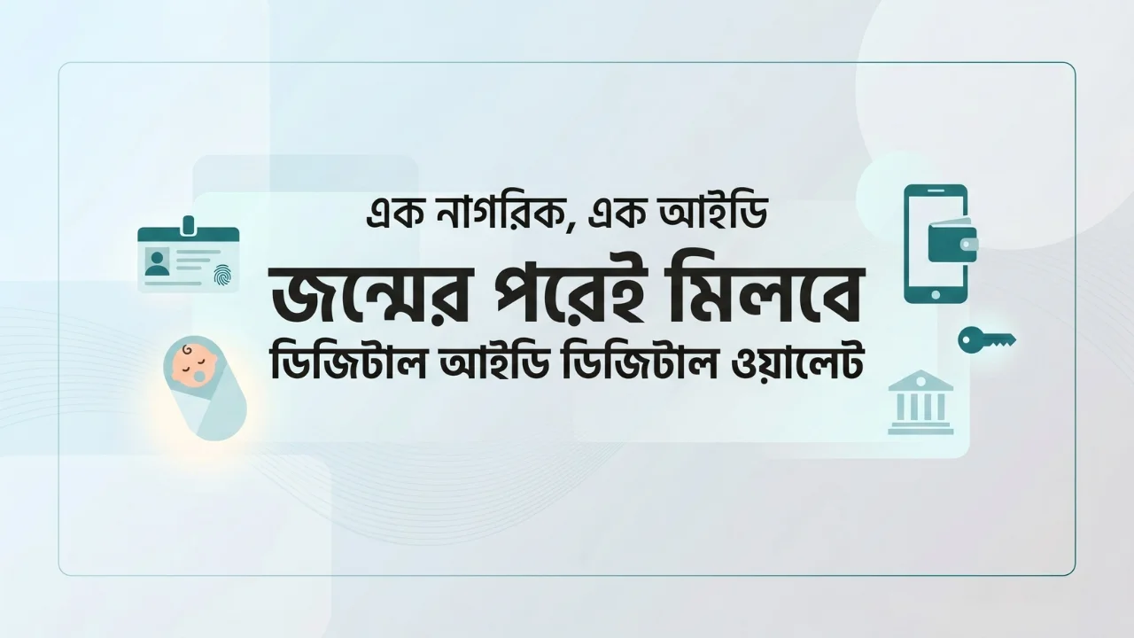 জন্মের পরেই মিলবে ডিজিটাল আইডি ডিজিটাল ওয়ালেট Digital ID Digital Wallet