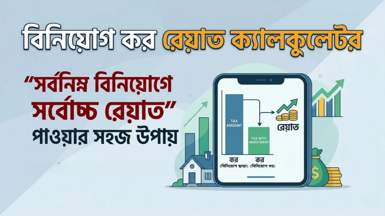 আয়কর রেয়াত পাওয়ার সহজ উপায় Investment Tax Rebate Calculator