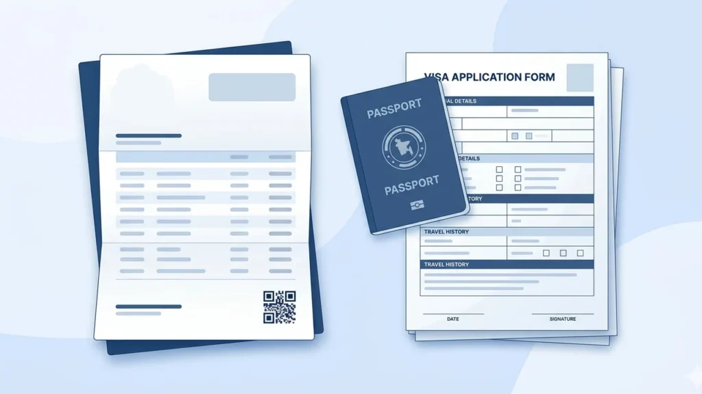 visa application bank statement qr code bangladesh bank